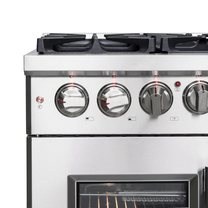 Forno Massimo 36 in. Freestanding French Door Dual Fuel Range with 6 Burners, 5.36 cu. ft. Oven (FFSGS6325-36)