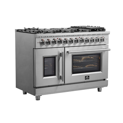 FORNO Massimo 48 in. Freestanding French Door Dual Fuel Range with 8 Sealed Burners (FFSGS6325-48)