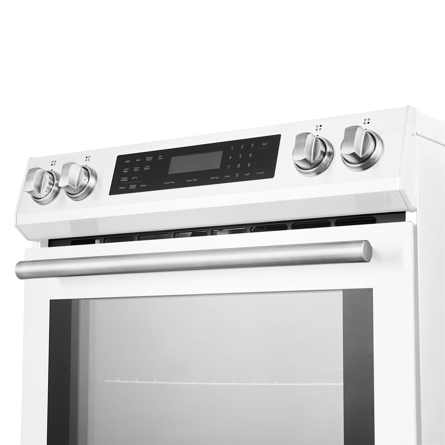 Forno Donatello Espresso 30 in. Induction Range, 5.0 cu. ft. Oven, Air Fry & Self-Clean, White with Stainless Steel Handles (Model FFSIN0905-30WHT)