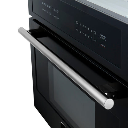 FORNO Oliena 30-Inch Built-In Microwave Oven, 1.6 Cu. Ft., Black with Stainless Steel Handles (Model FMWDR3093-30BLK)