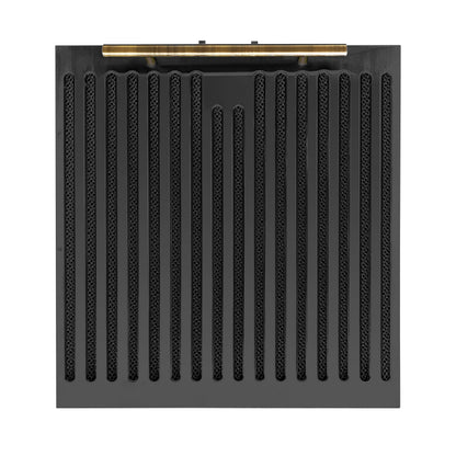 Forno Bari 30-Inch Under-Cabinet Range Hood, 400 CFM, Black with Antique Brass Handles (FRHUC5255-30BLK)