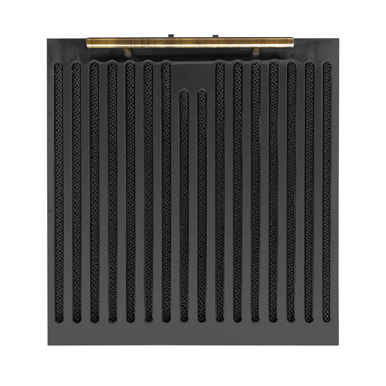 FORNO Espresso Package - 30" Electric Range and Range Hood in Black with Antique Brass Handles, FBDL-002-02US