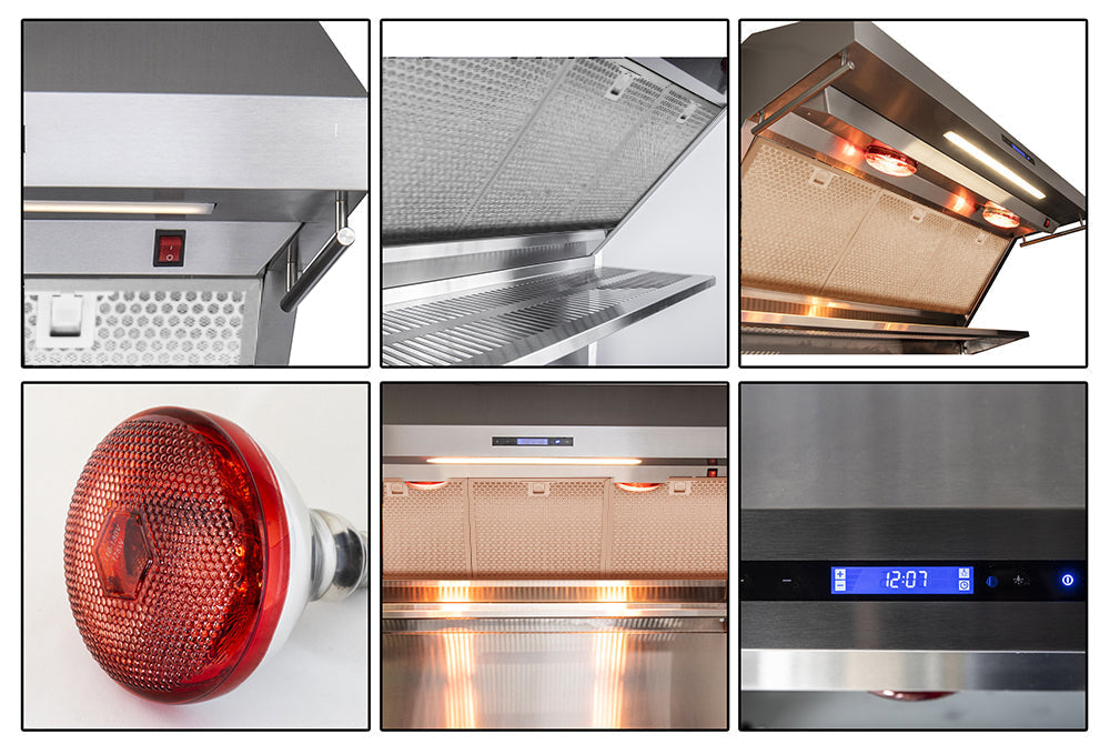 FORNO Appliance Package - 36 Inch Pro Gas Range, Wall Mount Range Hood, Microwave Drawer, AP-FFSGS6260-36-3