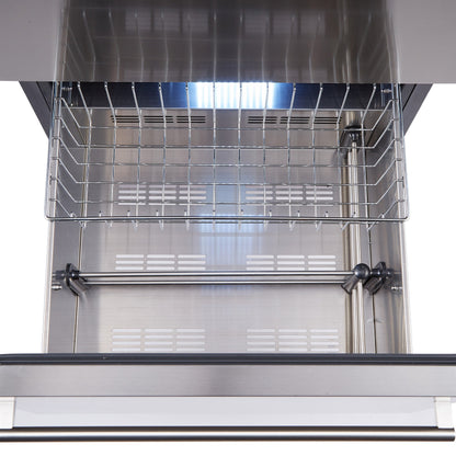 FORNO Azienda 24-Inch Built-In Wine Cooler, 108 Bottle Capacity, Triple Zone, Stainless Steel (FWCDR6628-24S)