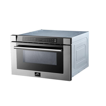 FORNO Package - 48" Dual Fuel Range, Range Hood, 36" Refrigerator, Dishwasher, Microwave, Wine Cooler