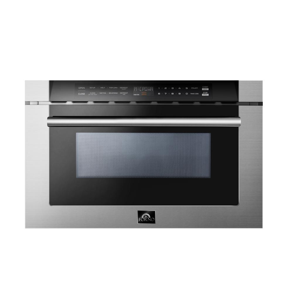 FORNO Appliance Package - 36 Inch Pro Gas Range, Refrigerator, Microwave Drawer, Dishwasher, AP-FFSGS6260-36-7