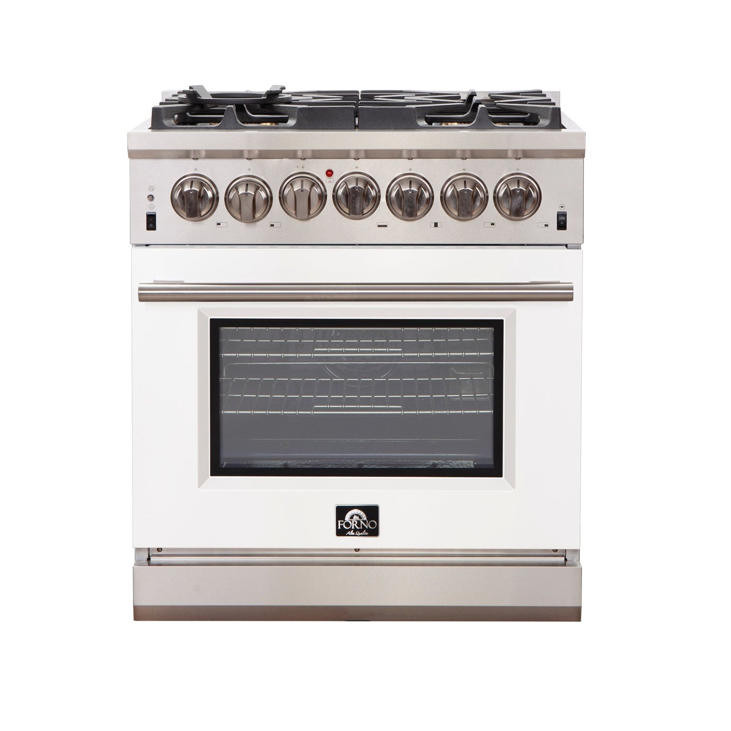 Forno Capriasca 30 in. 4.32 cu. ft. Freestanding Gas Range with 5 Sealed Burners in White (Model FFSGS6260-30WHT)