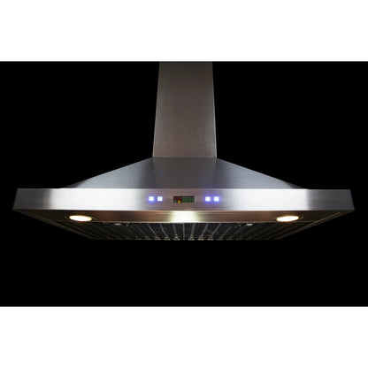 FORNO Appliance Package - 36 Inch Gas Range, Wall Mount Range Hood, 60 Inch Refrigerator, AP-FFSGS6244-36-W-4
