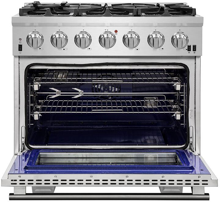 FORNO Appliance Package - 36 Inch Pro Gas Range, Refrigerator, Microwave Drawer, Dishwasher, AP-FFSGS6260-36-7
