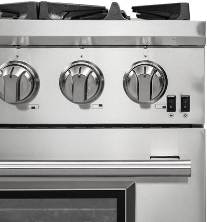 FORNO Appliance Package- 36 Inch Pro Gas Range, Wall Mount Range Hood, AP-FFSGS6260-36
