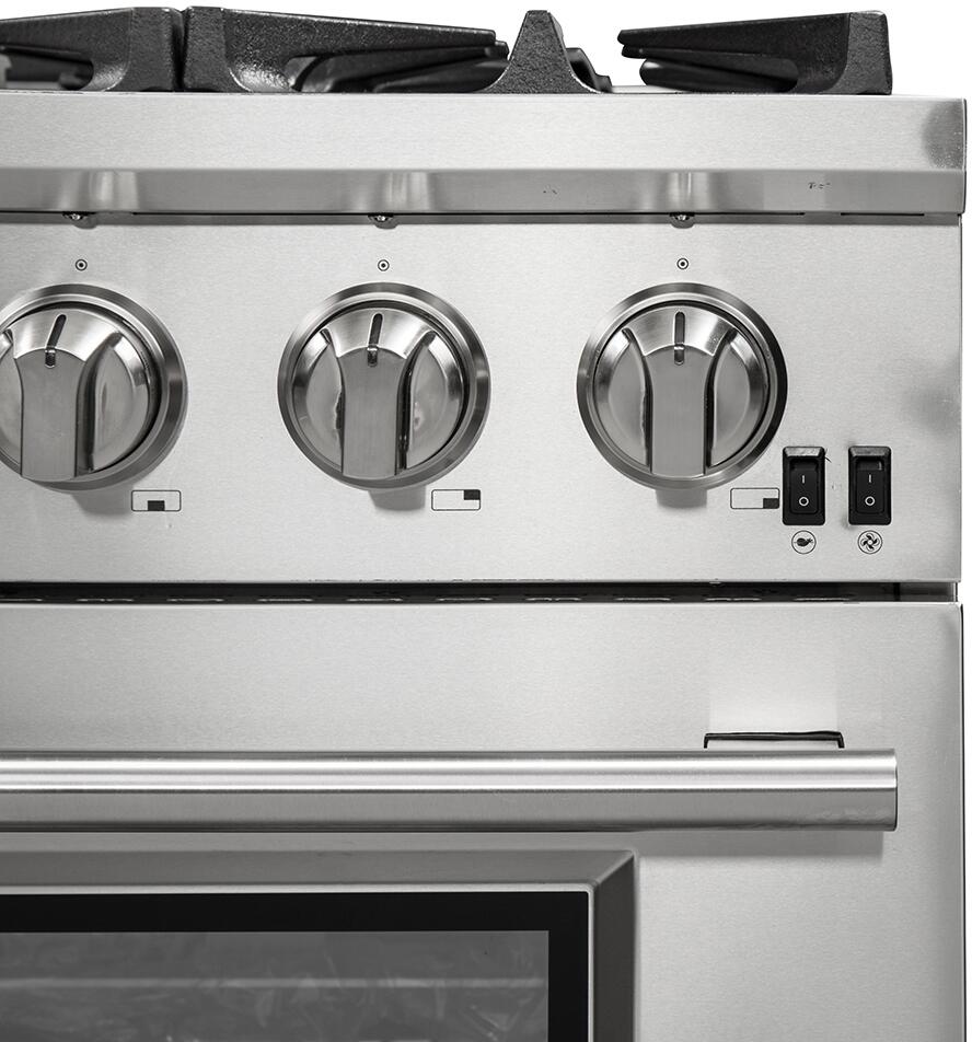 FORNO Appliance Package - 36 Inch Pro Gas Range, Dishwasher, Refrigerator, AP-FFSGS6260-36-5