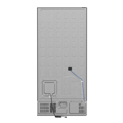 FORNO Milano 62" Side-by-Side Refrigerator, 34.4 cu ft, Ice Maker, Black with Stainless Steel Accents (FFFFD1787-60BLK)