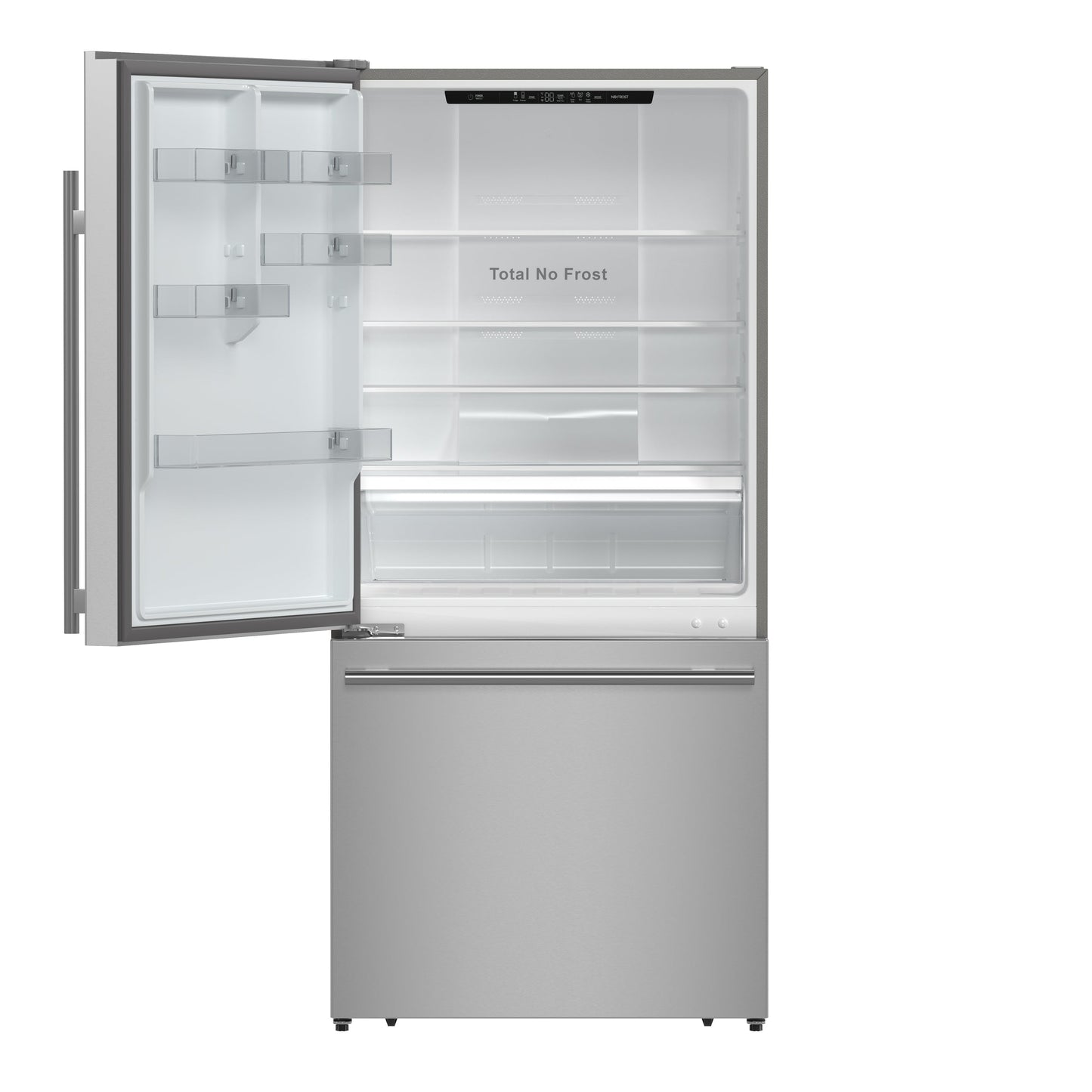 Forno Espresso Milano 31-Inch French Door Refrigerator with Bottom Freezer, 17.2 cu ft, Left Swing, Ice Maker, Stainless Steel, Model FFFFD1786-31S