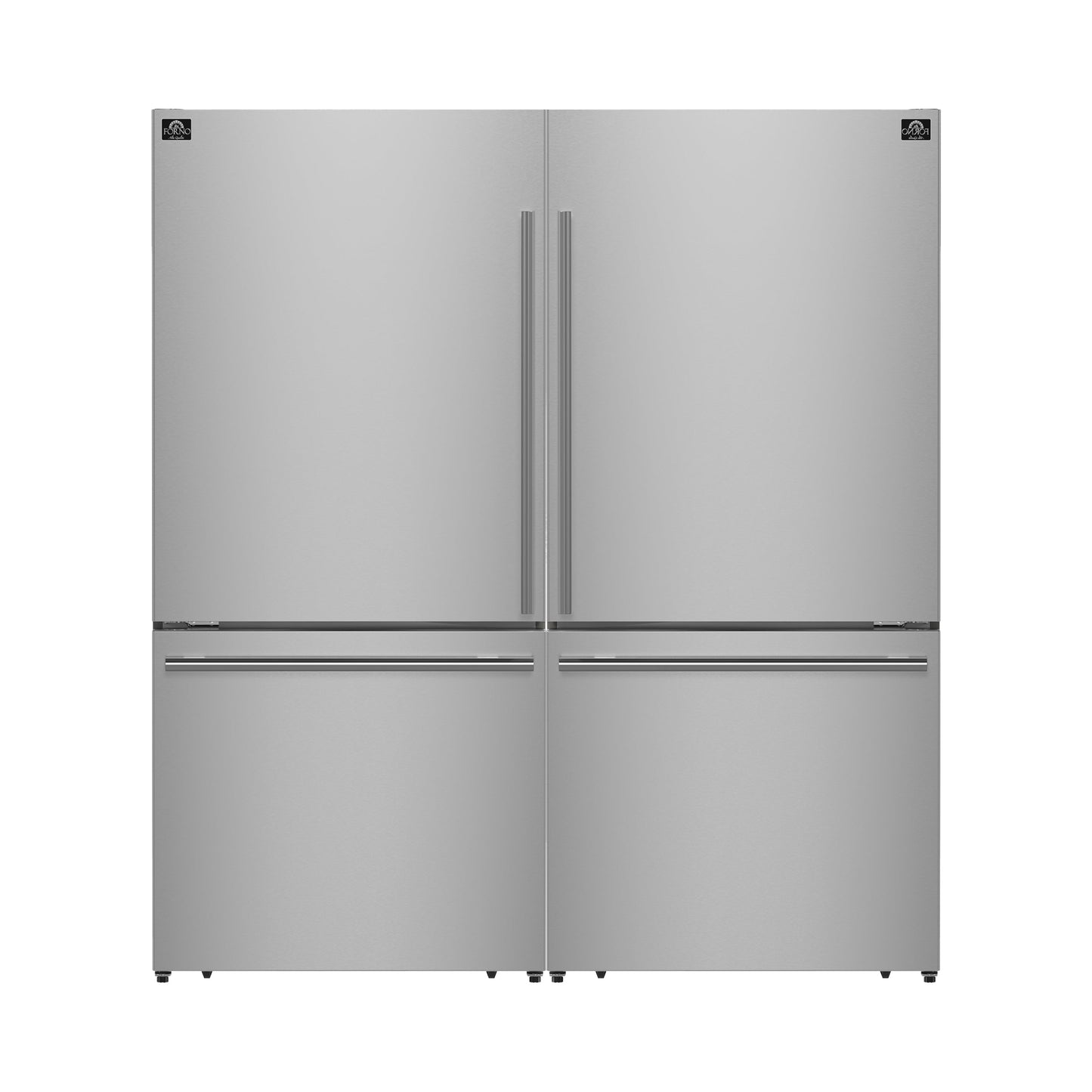 FORNO Milano 62-Inch 34.4 Cu. Ft. Side-by-Side Refrigerator with Ice Maker, Stainless Steel (FFFFD1787-60S)