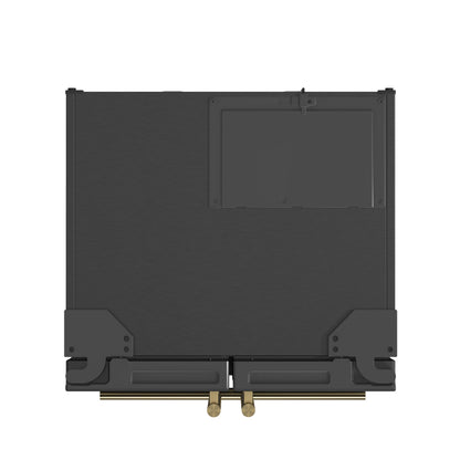 Forno Gallipoli 30-Inch Refrigerator with Ice Maker, 17.5 Cu. Ft., Black with Antique Brass Handles (Model FFFFD1974-31BLK)