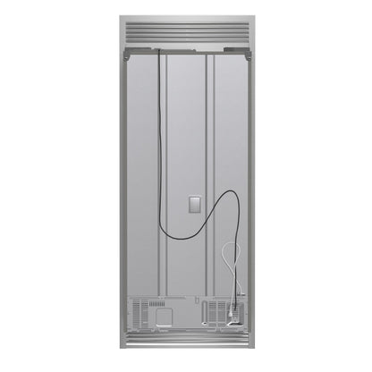Forno Gallipoli 34-Inch Built-In French Door Refrigerator, 17.5 Cu. Ft., Stainless Steel, with Ice Maker and Grill Trim Kit (Model FFFFD1974-35SG)