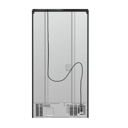 FORNO Moena 36-Inch Counter-Depth Refrigerator, 19.2 cu. ft., with Ice Maker, Black with Antique Brass Handles (FFRBI1820-36BLK)