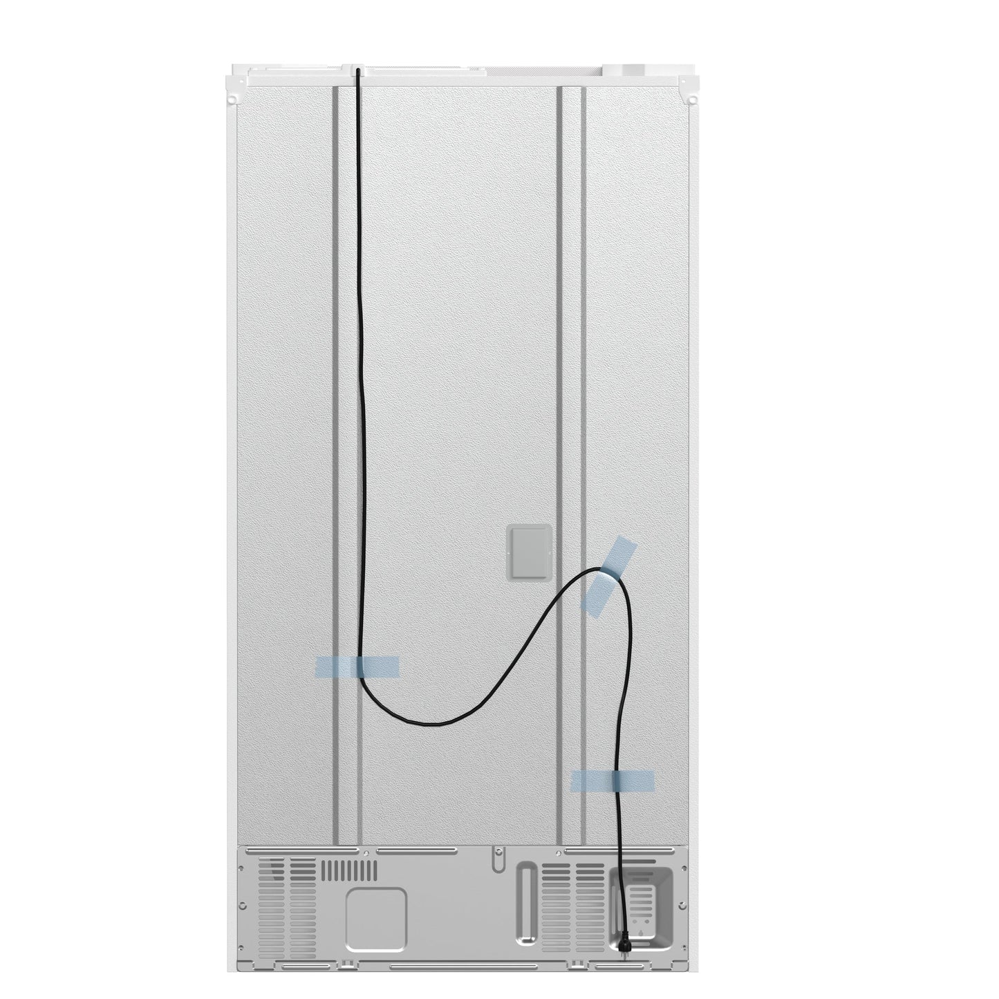 Forno Espresso Moena 36 in Counter-Depth French Door Refrigerator, 19.2 cu ft, White, with Ice Maker and Stainless Steel Handles (FFRBI1820-36WHT)