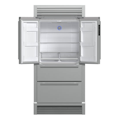 Forno Moena 40-Inch Built-In French Door Refrigerator, 19.2 cu ft, Stainless Steel, Ice Maker, Trim Kit (FFRBI1820-40SG)
