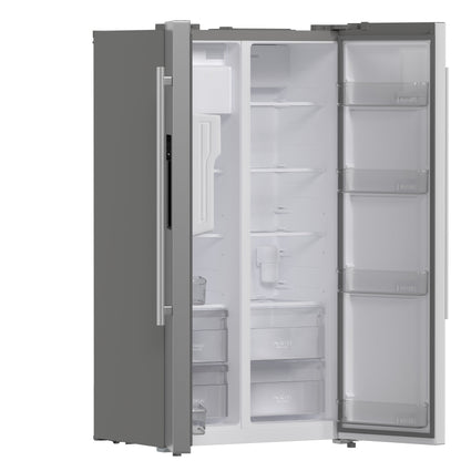 Forno Salerno 36-Inch Built-In Side-by-Side Refrigerator, 20 Cu. Ft., Water and Ice Dispenser, Model FFRBI1844-36SB