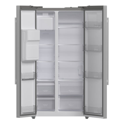 Forno Salerno 36-Inch Built-In Side-by-Side Refrigerator, 20 Cu. Ft., Water and Ice Dispenser, Model FFRBI1844-36SB