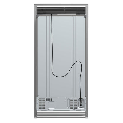 Forno Salerno 40-Inch Built-In Side-by-Side Refrigerator, 20 Cu. Ft., Water & Ice Dispenser, Stainless Steel with Grill Trim Kit (FFRBI1844-40SG)