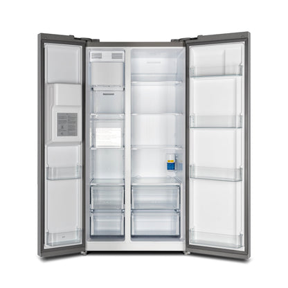 Forno Salerno 40-Inch Built-In Side-by-Side Refrigerator, 20 Cu. Ft., Water & Ice Dispenser, Stainless Steel with Grill Trim Kit (FFRBI1844-40SG)