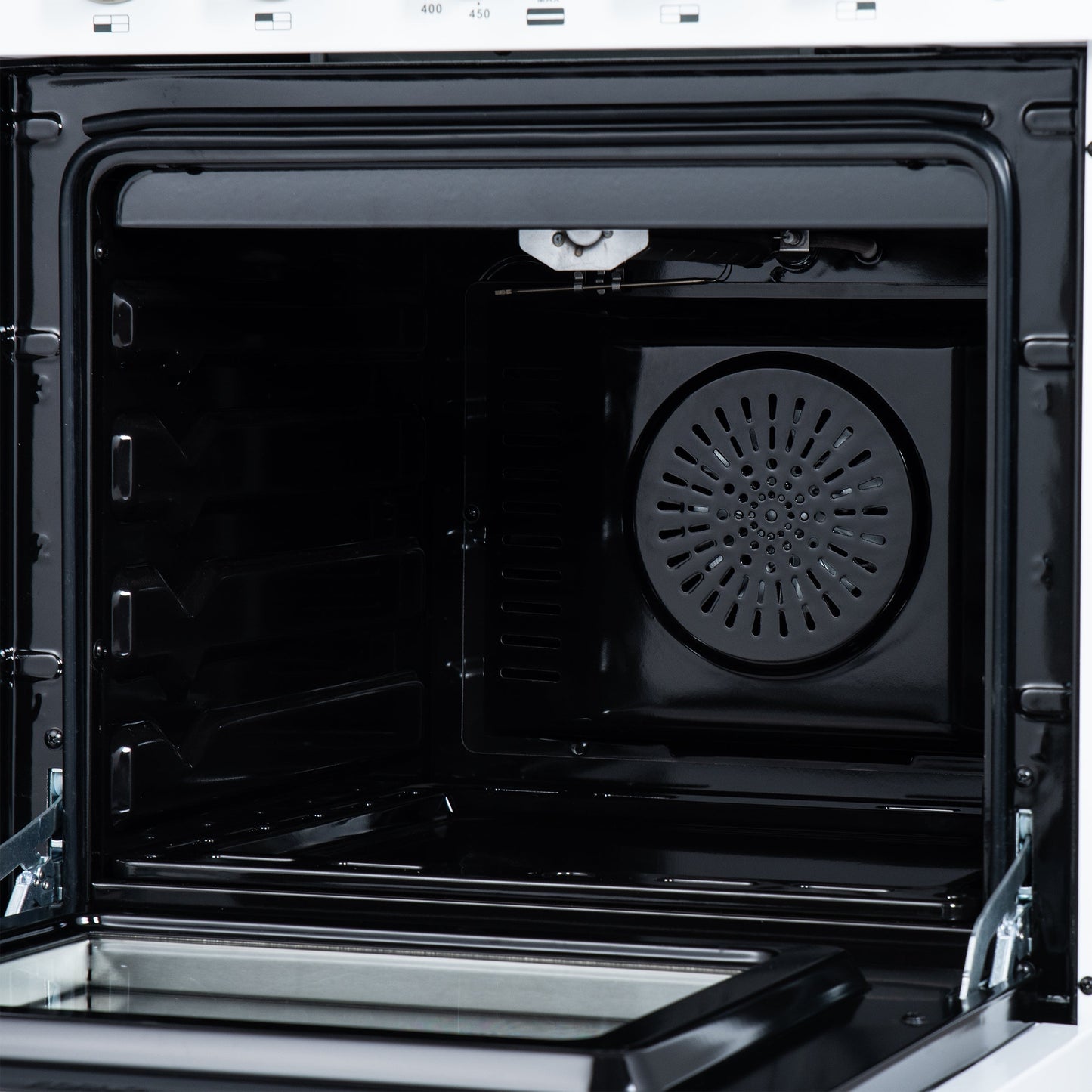 FORNO Breno 24-Inch Freestanding Gas Range, 2.3 cu. ft. Oven, 4 Sealed Burners, Storage Drawer, Air Fryer Kit, White with Antique Brass Accents (Model FFSGS6272-24WHT)