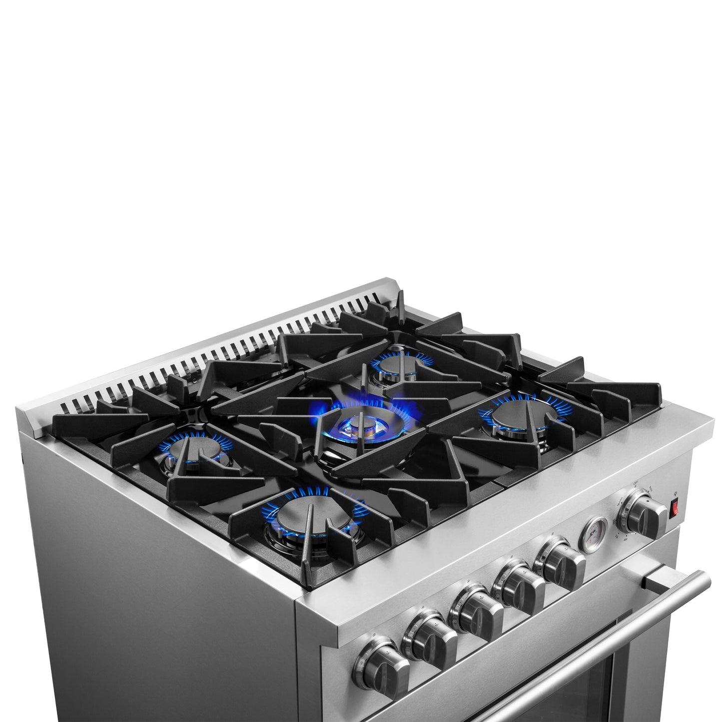 Forno Giovanni 30-Inch Freestanding Gas Range, 4.32 cu. ft. Oven, 5 Sealed Burners, Stainless Steel (Model FFSGS6274-30)
