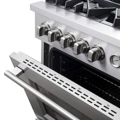 Forno Giovanni 30-Inch Freestanding Gas Range, 4.32 cu. ft. Oven, 5 Sealed Burners, Stainless Steel (Model FFSGS6274-30)