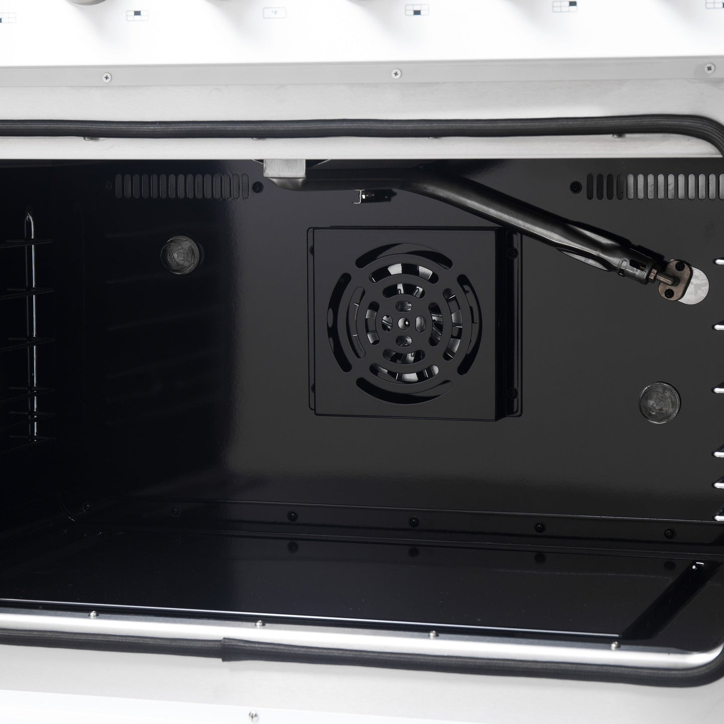Forno Galiano 36-Inch French Door Gas Range, 5.36 cu. ft. Oven, 6 Sealed Burners, White with Antique Brass Accents (Model FFSGS6444-36WHT)