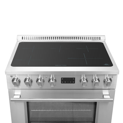 Forno Torino 36" Induction Range, 5.36 cu. ft. True Convection Oven with Air Fry and Sous Vide, Stainless Steel, 240V (FFSIN0936-36)