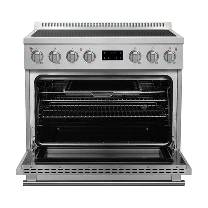 Forno Torino 36" Induction Range, 5.36 cu. ft. True Convection Oven with Air Fry and Sous Vide, Stainless Steel, 240V (FFSIN0936-36)