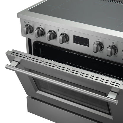 Forno Torino 36" Induction Range, 5.36 cu. ft. True Convection Oven with Air Fry and Sous Vide, Stainless Steel, 240V (FFSIN0936-36)