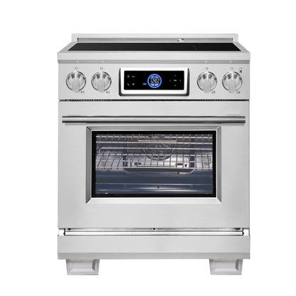 Forno Maximus 30-Inch Induction Range with 4.32 cu. ft. Oven, Air Fry, Air Sous Vide, True Convection, Digital Display – Model FFSIN0968-30