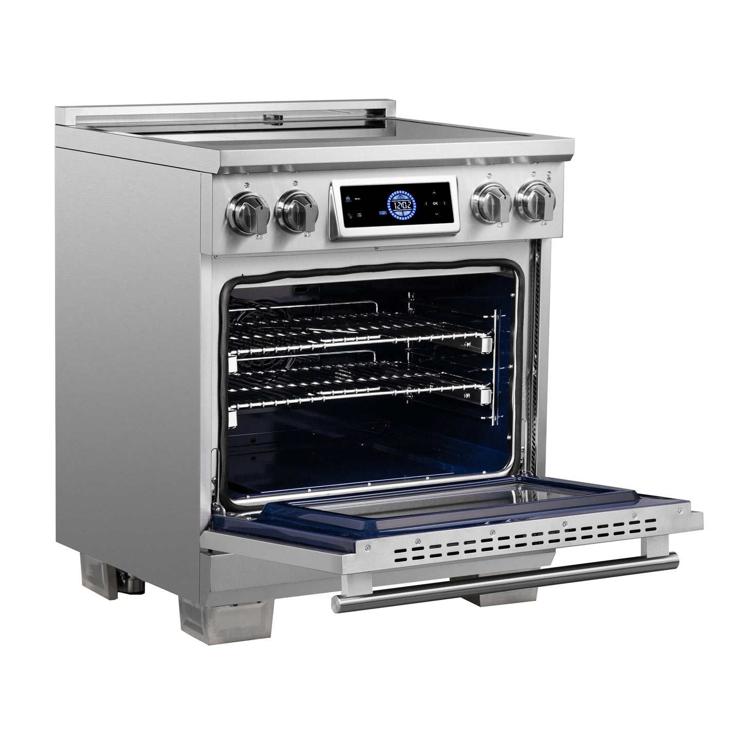 Forno Maximus 30-Inch Induction Range with 4.32 cu. ft. Oven, Air Fry, Air Sous Vide, True Convection, Digital Display – Model FFSIN0968-30