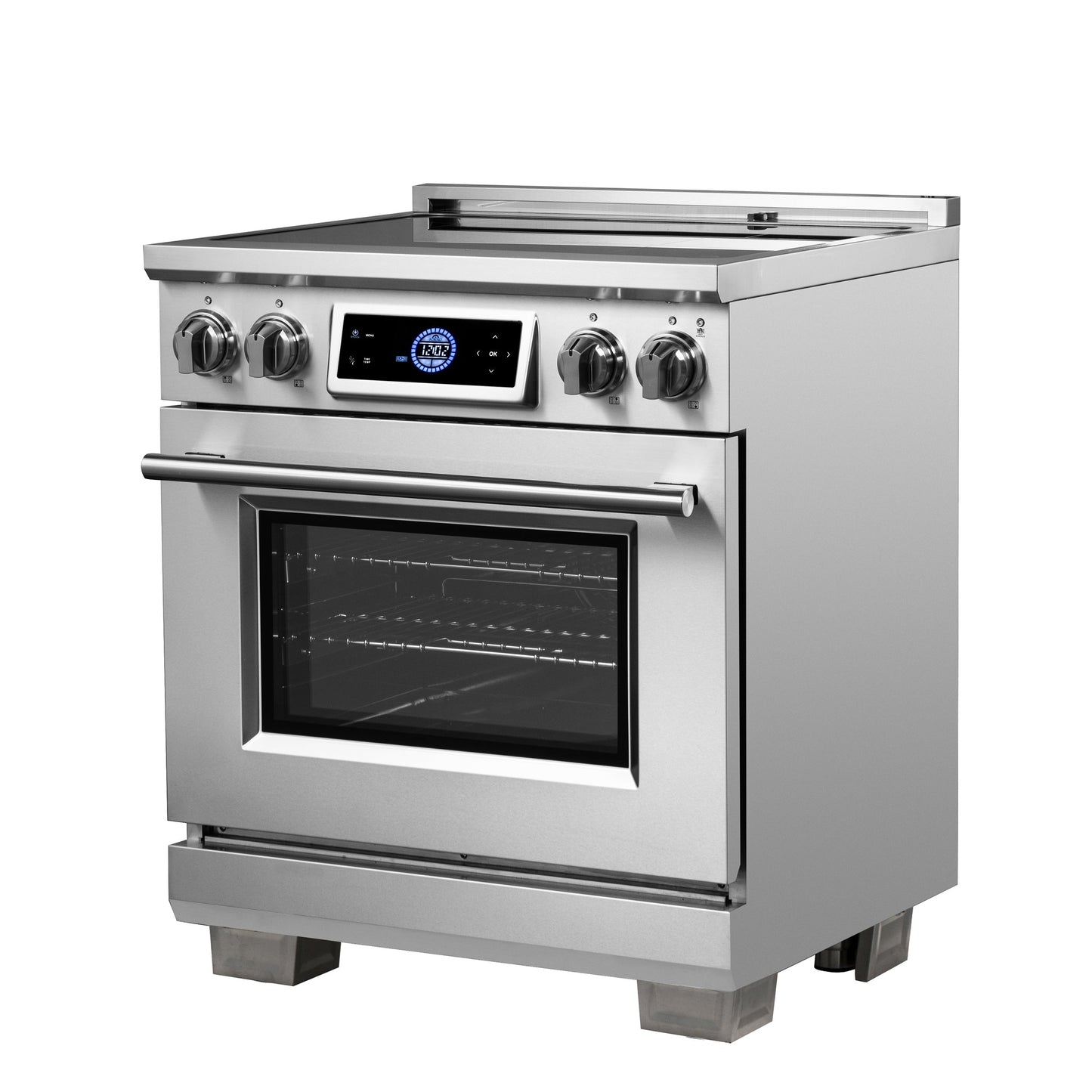 Forno Maximus 30-Inch Induction Range with 4.32 cu. ft. Oven, Air Fry, Air Sous Vide, True Convection, Digital Display – Model FFSIN0968-30