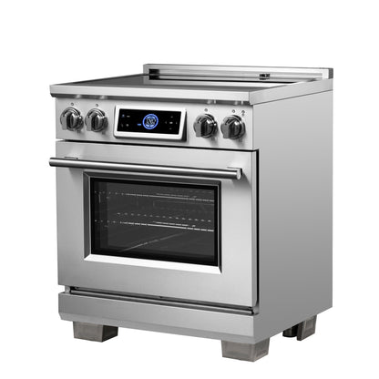 Forno Maximus 30-Inch Induction Range with 4.32 cu. ft. Oven, Air Fry, Air Sous Vide, True Convection, Digital Display – Model FFSIN0968-30