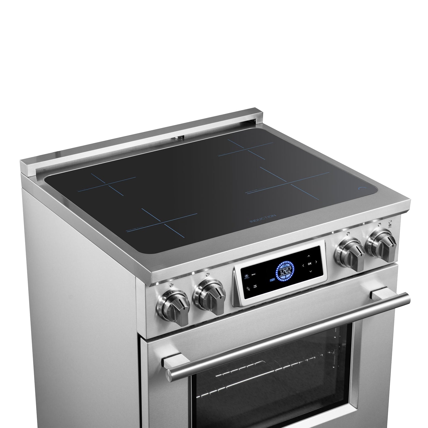 Forno Maximus 30-Inch Induction Range with 4.32 cu. ft. Oven, Air Fry, Air Sous Vide, True Convection, Digital Display – Model FFSIN0968-30
