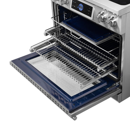FORNO Maximus 36-Inch Induction Range, 5.36 cu. ft. Convection Oven with Air Fry and Sous Vide, Digital Display (Model FFSIN0968-36)