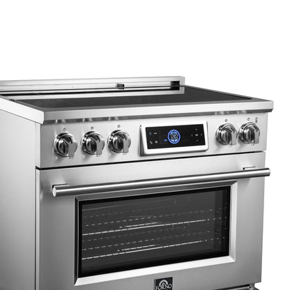 FORNO Maximus 36-Inch Induction Range, 5.36 cu. ft. Convection Oven with Air Fry and Sous Vide, Digital Display (Model FFSIN0968-36)