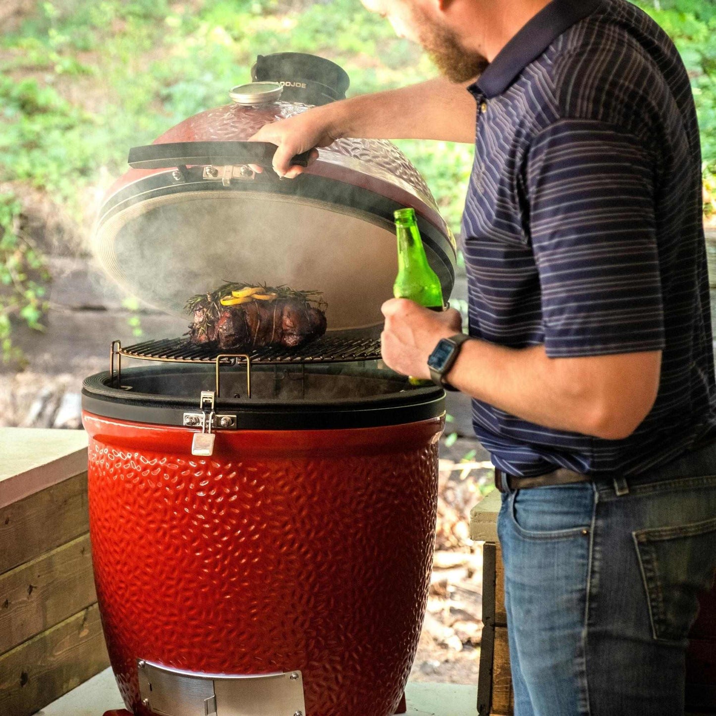 Kamado Joe® Classic Joe Series III Standalone 18" Charcoal Grill in Red
