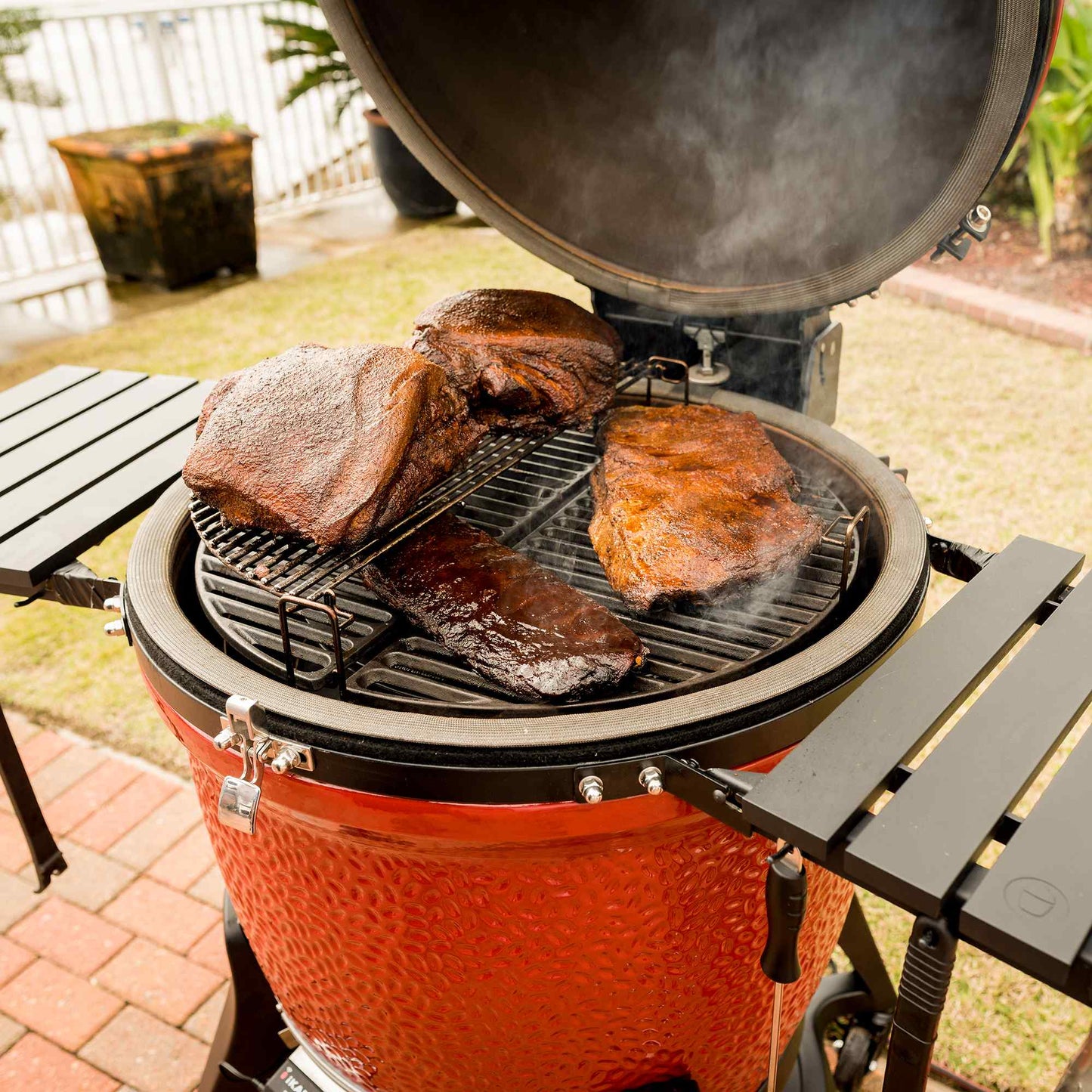 Kamado Joe® Big Joe Series III 24" Charcoal Grill in Red with Cart