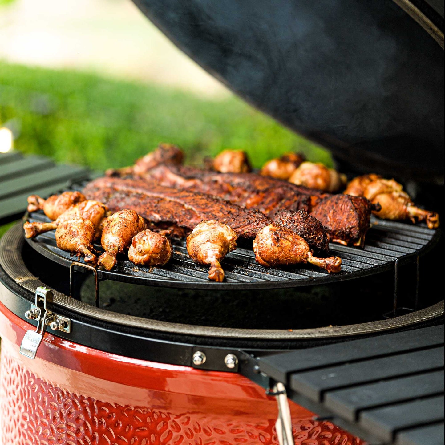 Kamado Joe® Big Joe Series III 24" Charcoal Grill in Red with Cart