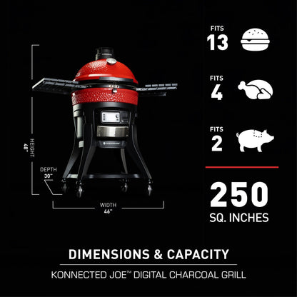 Kamado Joe® Classic Joe Konnected Joe 18" Digital Charcoal Grill and Smoker