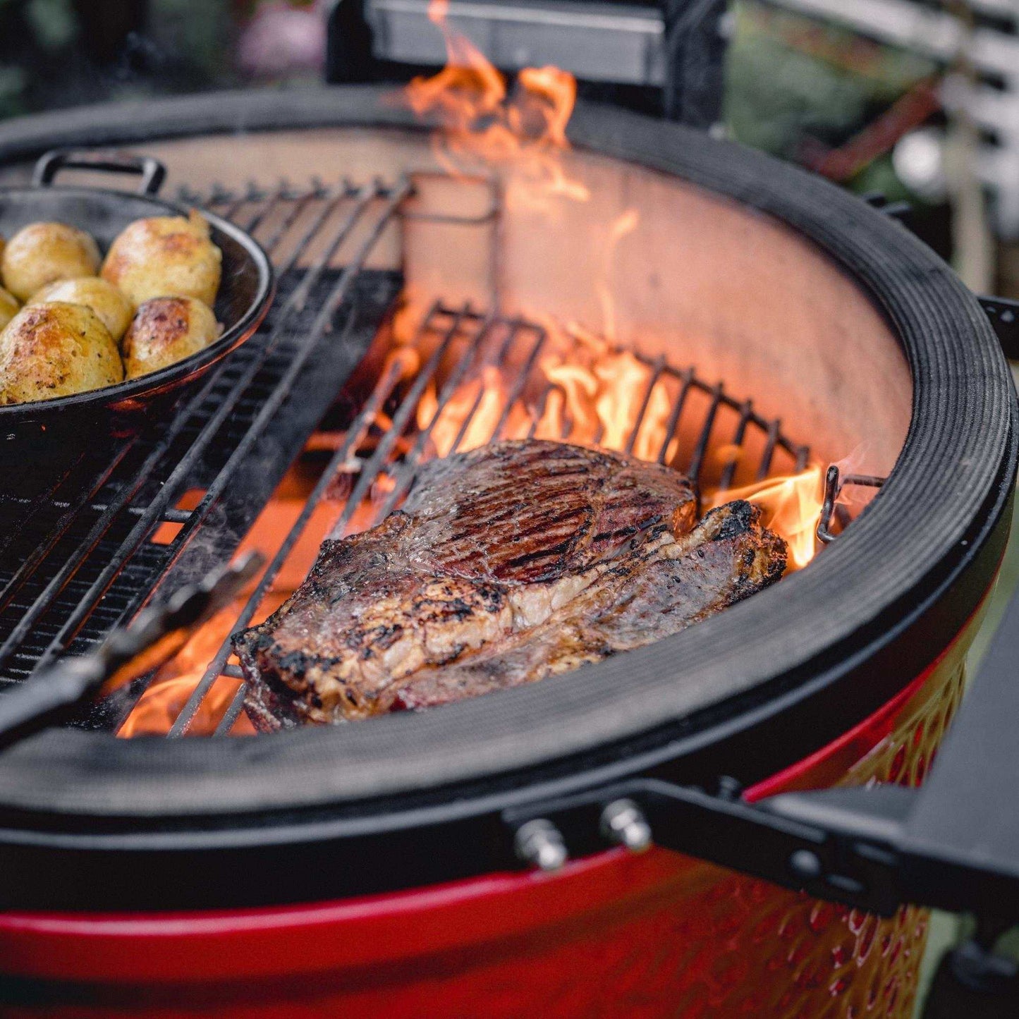 Kamado Joe® Classic Joe Series II 18" Charcoal Grill in Red with Cart