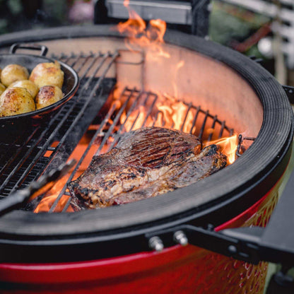 Kamado Joe® Classic Joe Series II 18" Charcoal Grill in Red with Cart