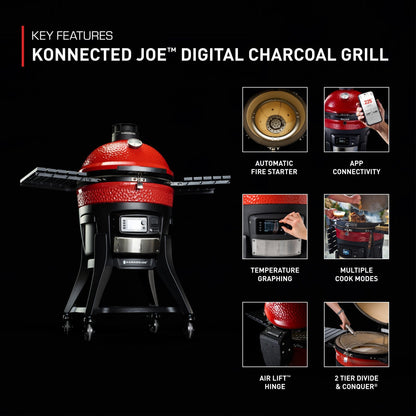 Kamado Joe® Classic Joe Konnected Joe 18" Digital Charcoal Grill and Smoker