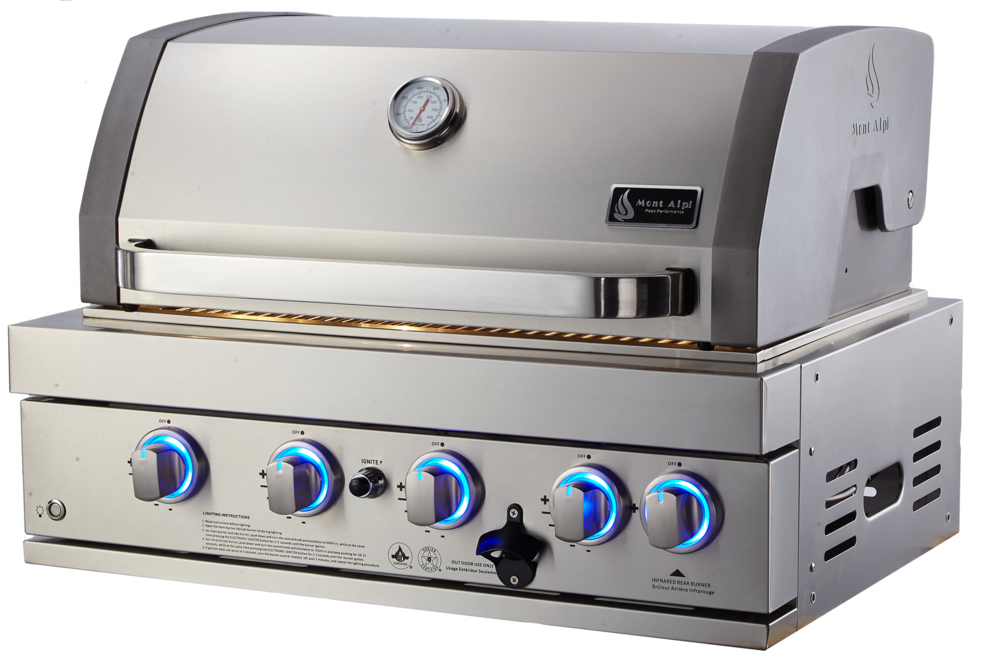 Mont Alpi 400 32 Inch Built In Propane Gas Grill, MABi400