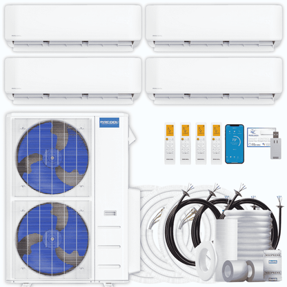 MRCOOL DIY 5th Gen 4-Zone 54,000 BTU Ductless Mini Split Air Conditioner & Heat Pump (6K+6K+18K+24K), DIY4-B-48HP